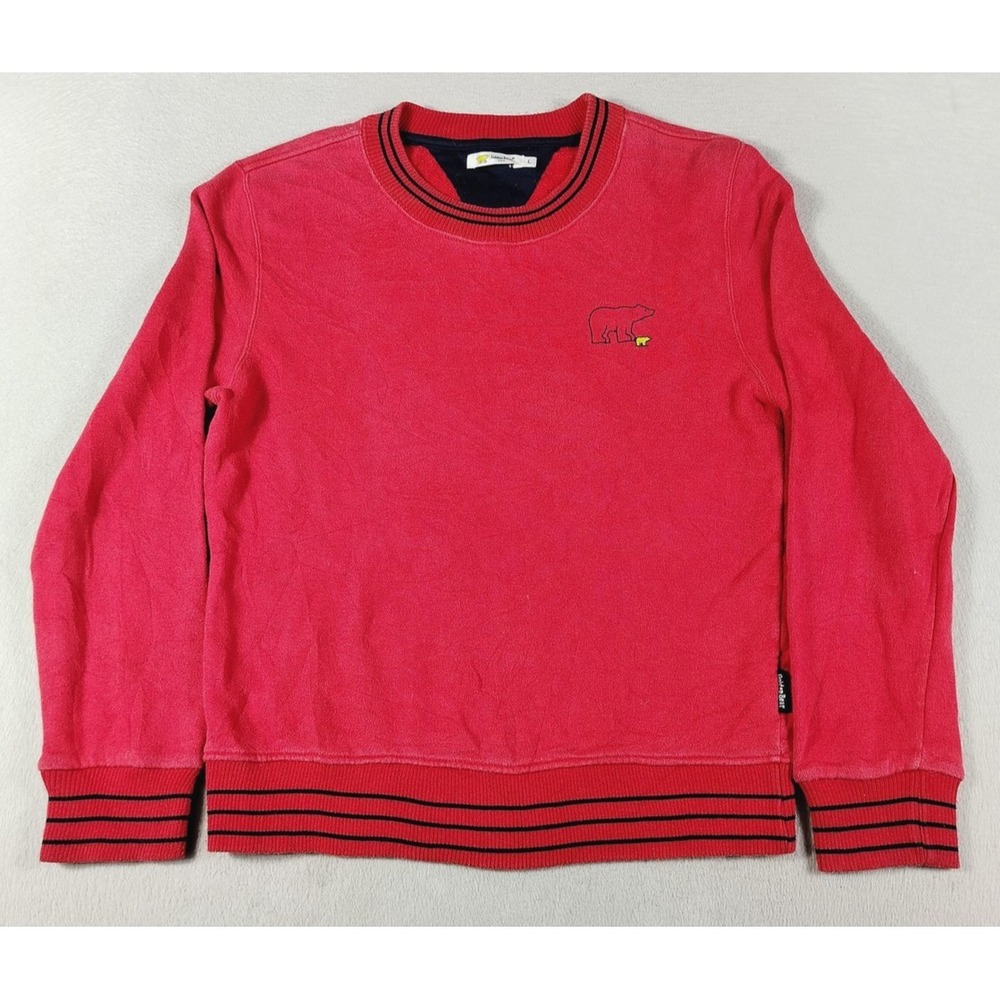 Vintage Golden Bear Sweater Mens Large FITS AS SMALL Red Bear Casual Preppy